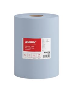 Katrin Classic Industrial Wiper XXL Embossed 500 Sheet, Blue 3 ply