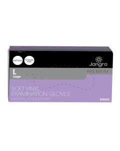 Premium Soft Vinyl Examination Glove, Powder Free, Natural, Large