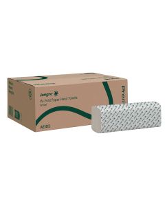 Jangro Premium 2 Ply W-Fold Paper Hand Towels - White