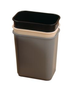 Rectangular Plastic Waste Basket Black