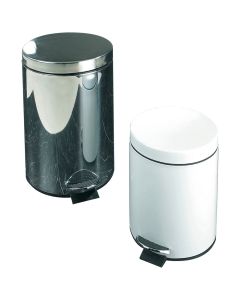 Steel Pedal Bin 12 litre White