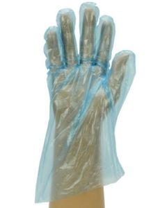 Shield® Disposable Polythene Gloves - Large - Blue