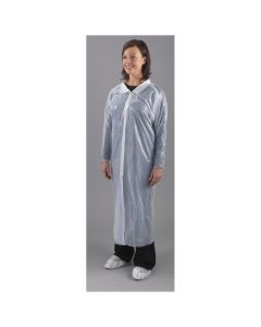 Visitors Coat, White Polythene, Medium