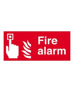 Fire Alarm symbol with flames 100x200 Rigid