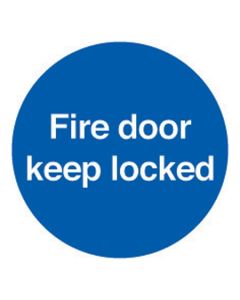 Fire Door Keep Locked 100x100 Rigid