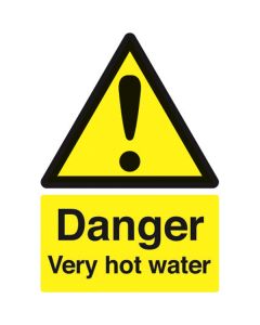 Danger Very Hot Water 70x50 Rigid