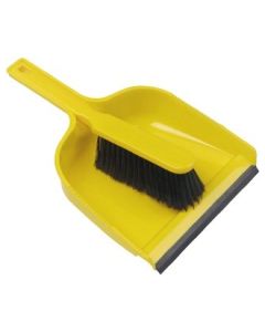 Dust Pan & Brush Set, Soft, Yellow