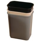 Rectangular Plastic Waste Basket Black