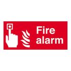Fire Alarm symbol with flames 100x200 Rigid